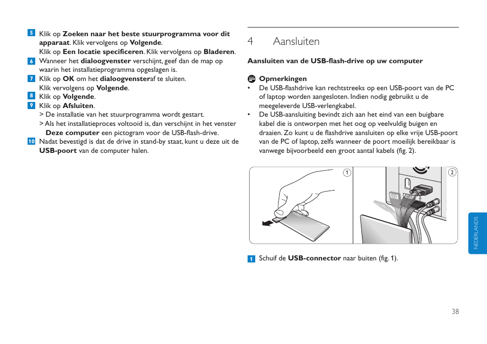 4aansluiten | Philips Clé USB User Manual | Page 38 / 98