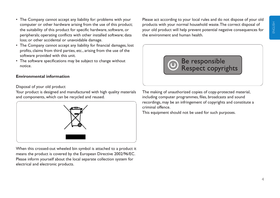 Philips Clé USB User Manual | Page 4 / 98