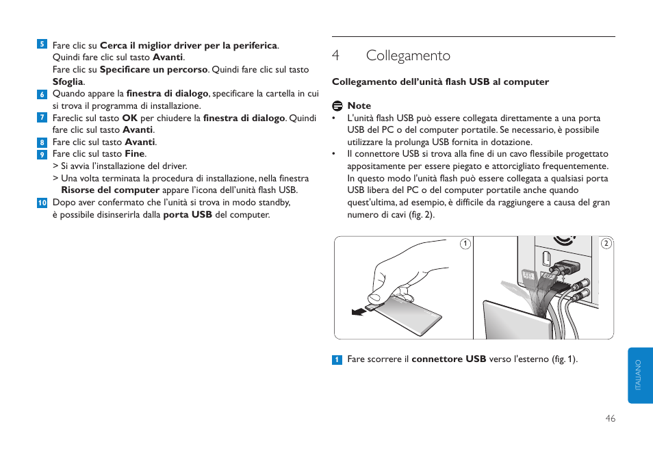 4collegamento | Philips Clé USB User Manual | Page 46 / 98