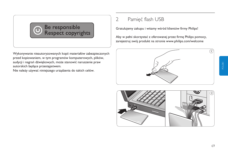 2pamięć flash usb | Philips Clé USB User Manual | Page 69 / 98