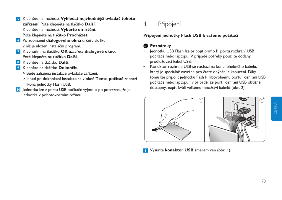 4připojení | Philips Clé USB User Manual | Page 78 / 98