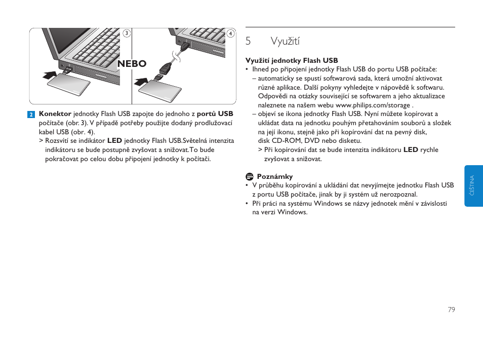 5využití, Nebo | Philips Clé USB User Manual | Page 79 / 98