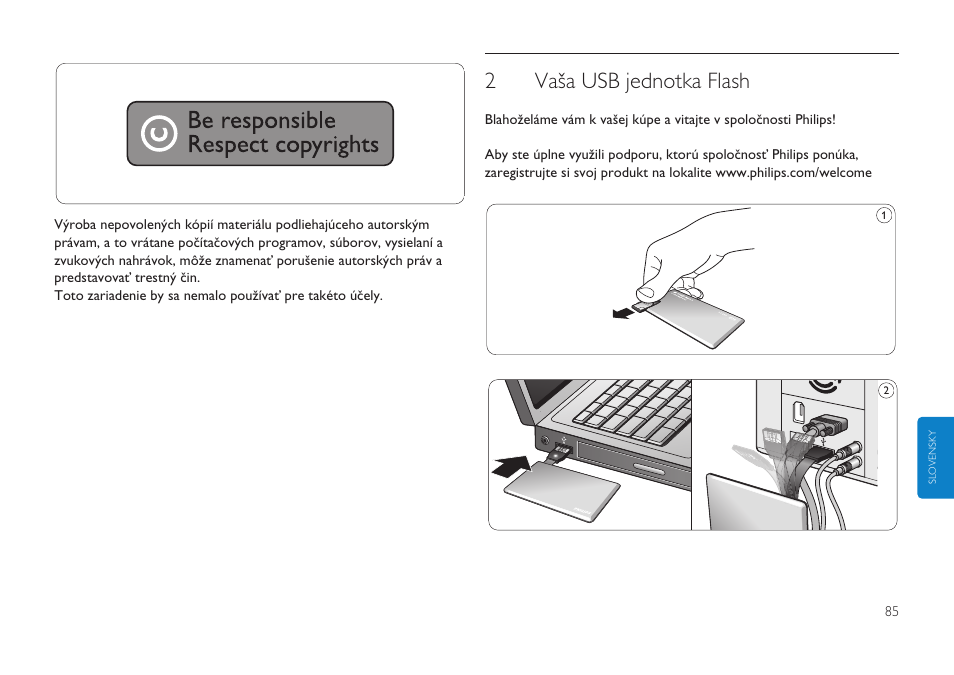 2vaša usb jednotka flash | Philips Clé USB User Manual | Page 85 / 98