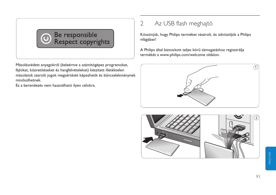 2az usb flash meghajtó | Philips Clé USB User Manual | Page 93 / 98