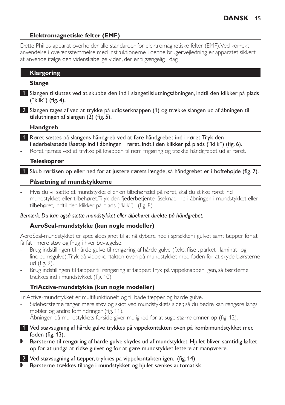 Philips PowerPro Aspirateur sans sac User Manual | Page 15 / 104