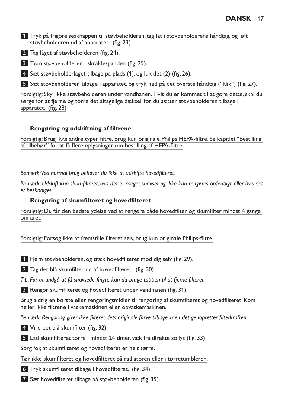 Philips PowerPro Aspirateur sans sac User Manual | Page 17 / 104