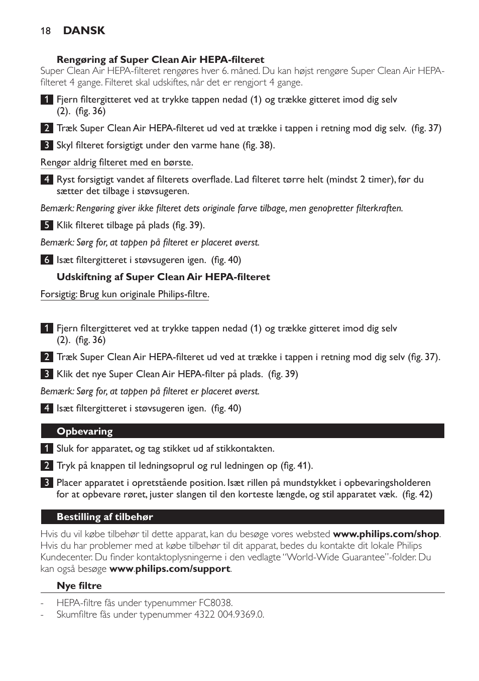 Philips PowerPro Aspirateur sans sac User Manual | Page 18 / 104