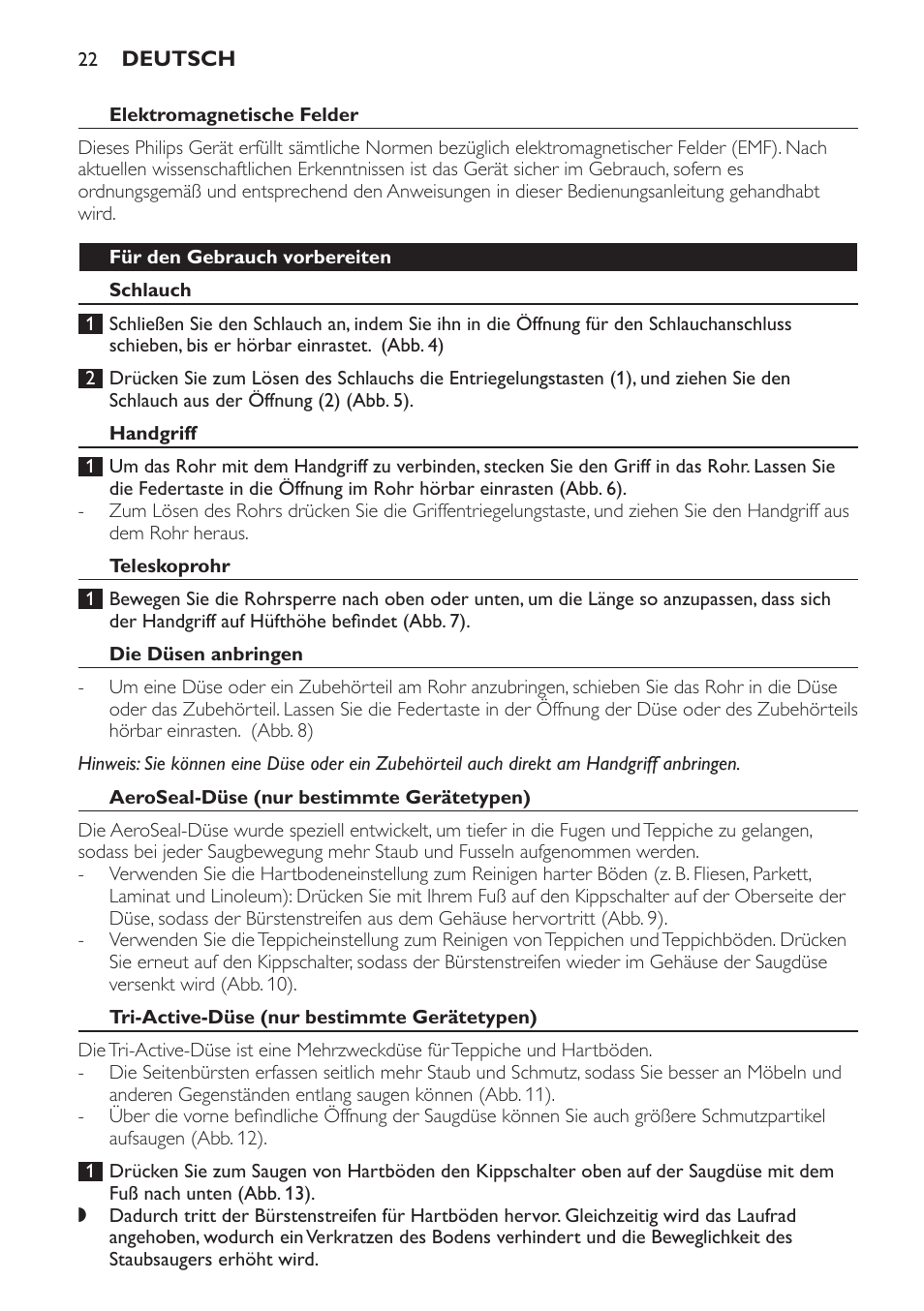 Philips PowerPro Aspirateur sans sac User Manual | Page 22 / 104