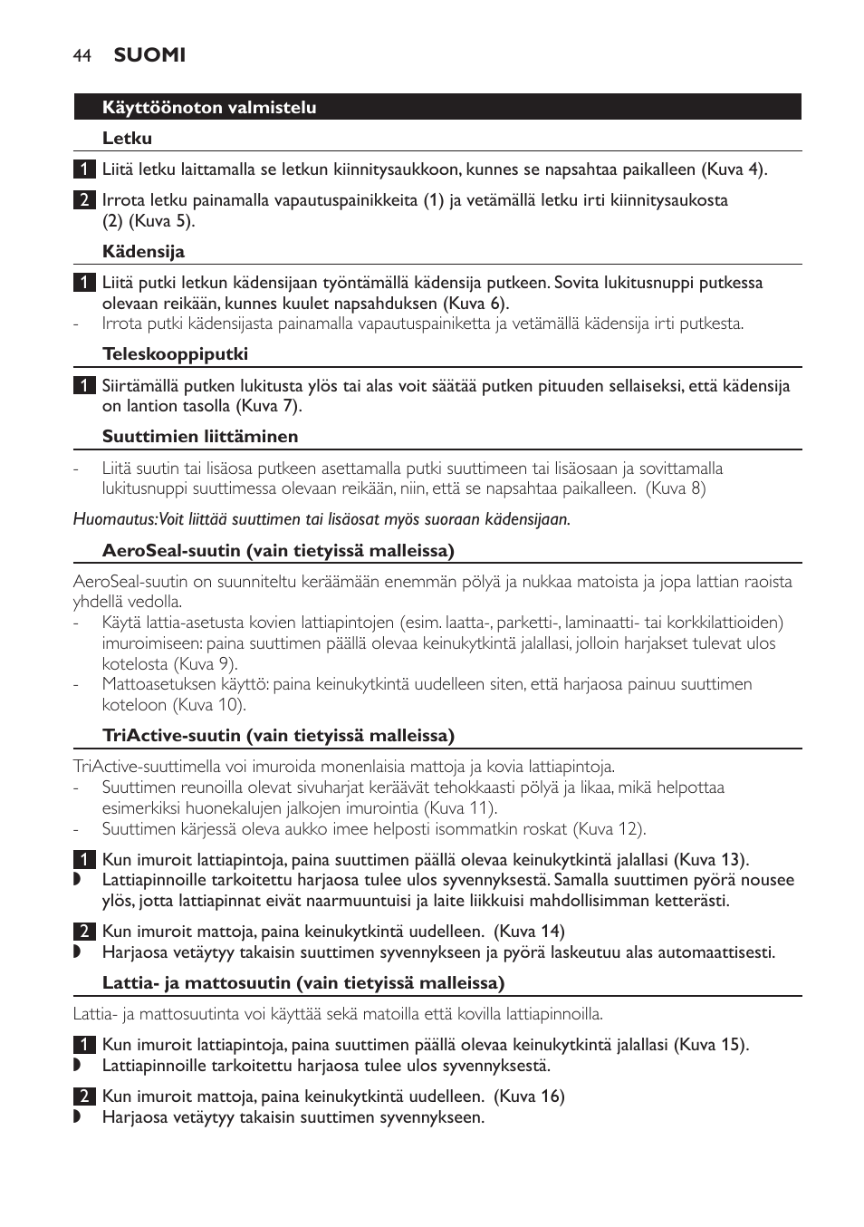 Philips PowerPro Aspirateur sans sac User Manual | Page 44 / 104