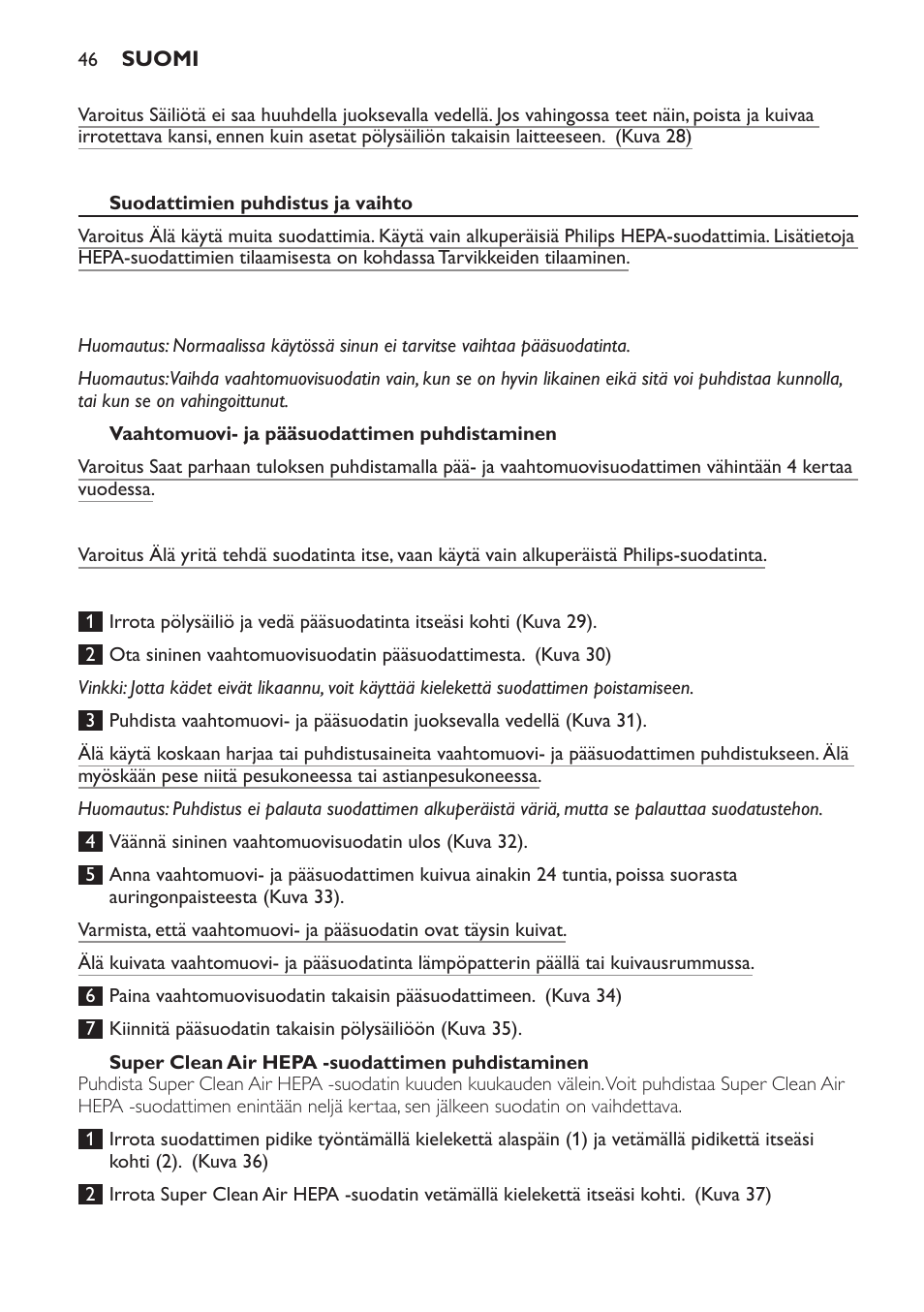 Philips PowerPro Aspirateur sans sac User Manual | Page 46 / 104