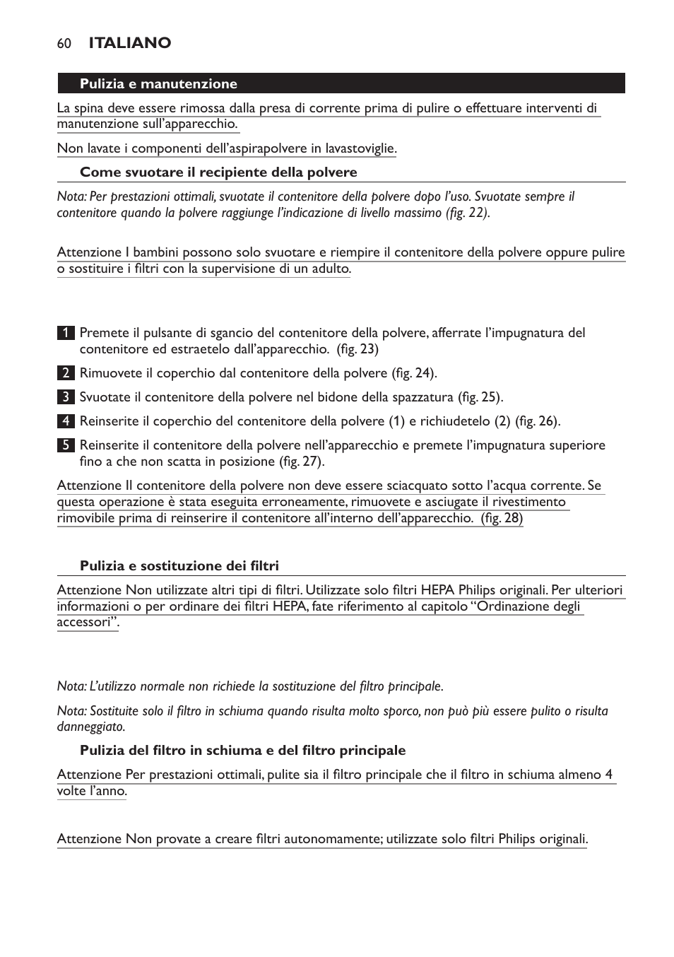 Philips PowerPro Aspirateur sans sac User Manual | Page 60 / 104