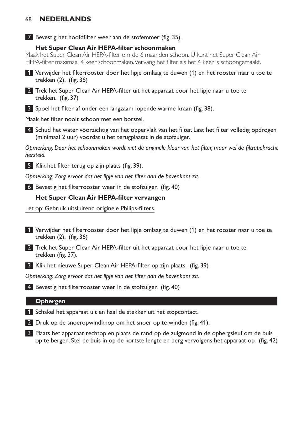 Philips PowerPro Aspirateur sans sac User Manual | Page 68 / 104