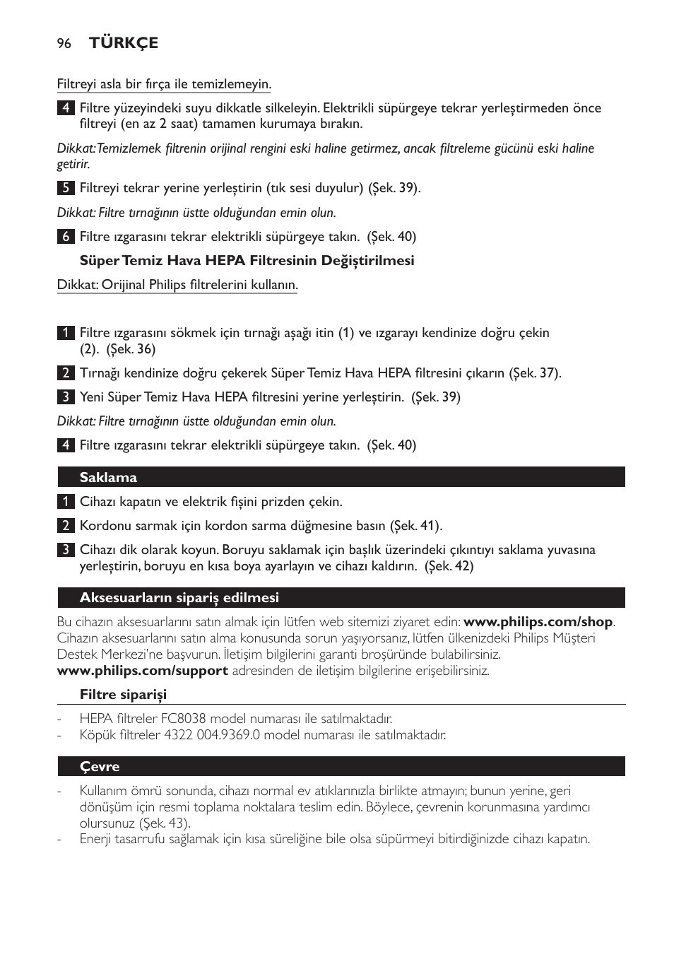 Philips PowerPro Aspirateur sans sac User Manual | Page 96 / 104