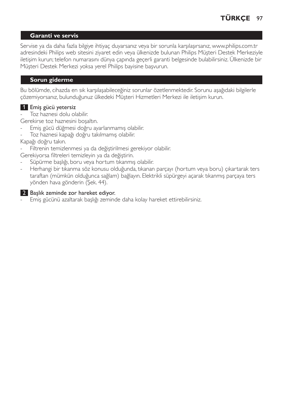 Philips PowerPro Aspirateur sans sac User Manual | Page 97 / 104