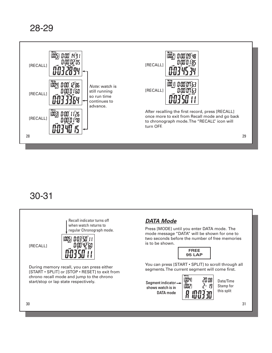 Data mode | Accusplit AX602M500 User Manual | Page 8 / 14