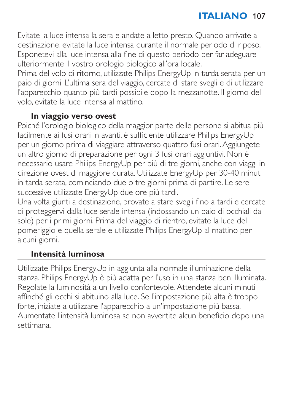 Philips EnergyUp Lampe Energylight User Manual | Page 107 / 176