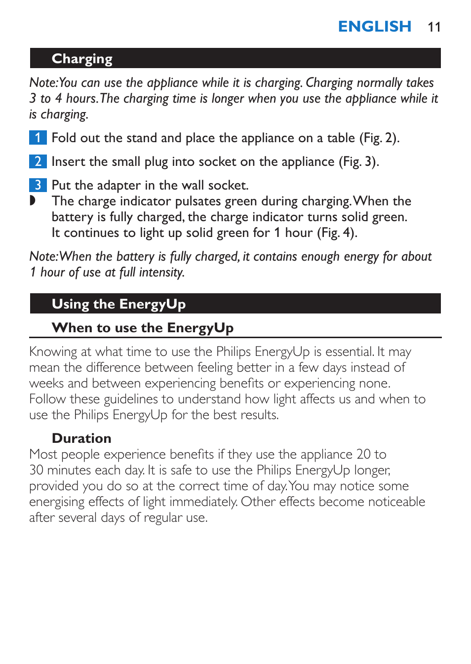 Philips EnergyUp Lampe Energylight User Manual | Page 11 / 176