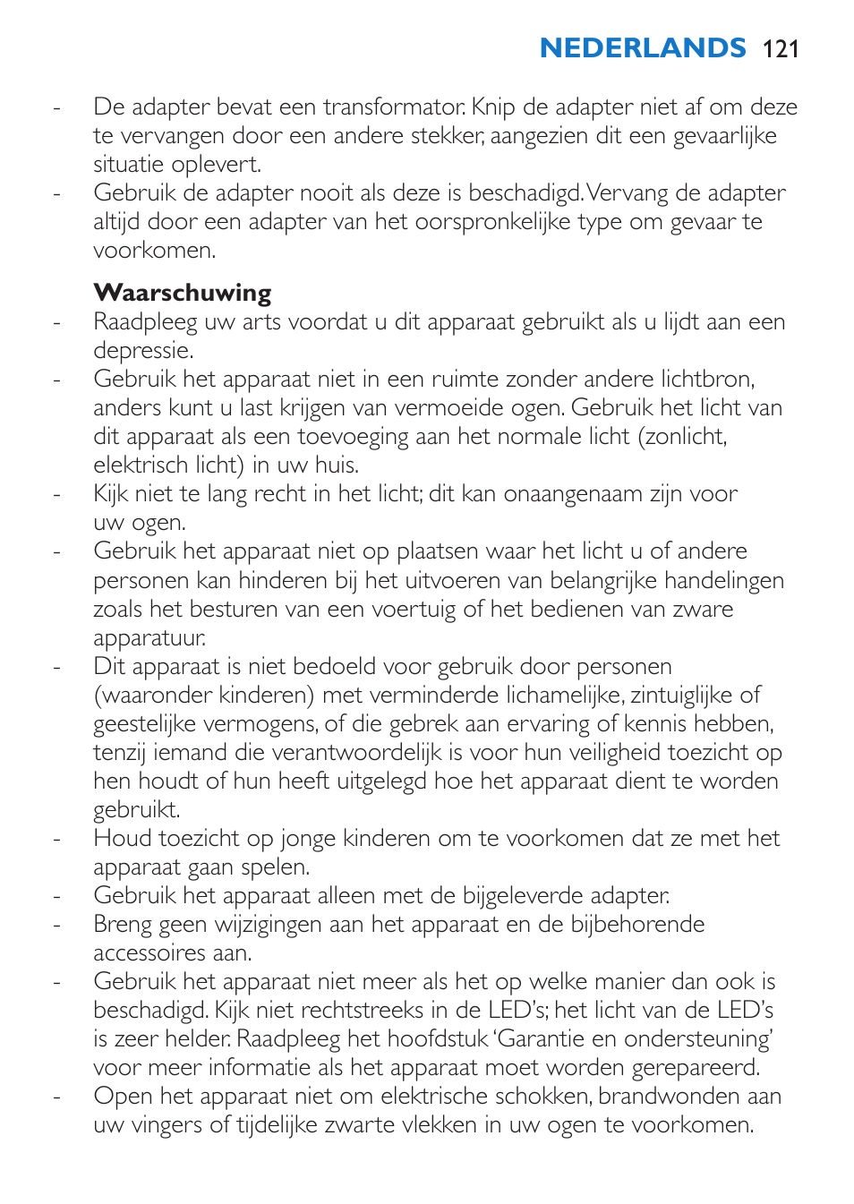 Philips EnergyUp Lampe Energylight User Manual | Page 121 / 176