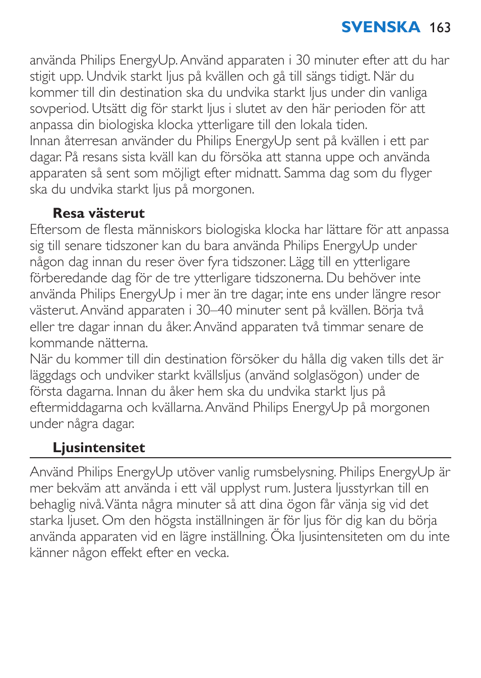 Philips EnergyUp Lampe Energylight User Manual | Page 163 / 176