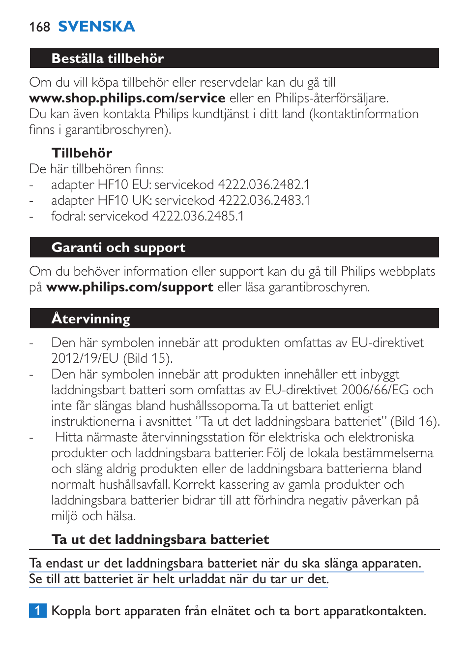 Philips EnergyUp Lampe Energylight User Manual | Page 168 / 176