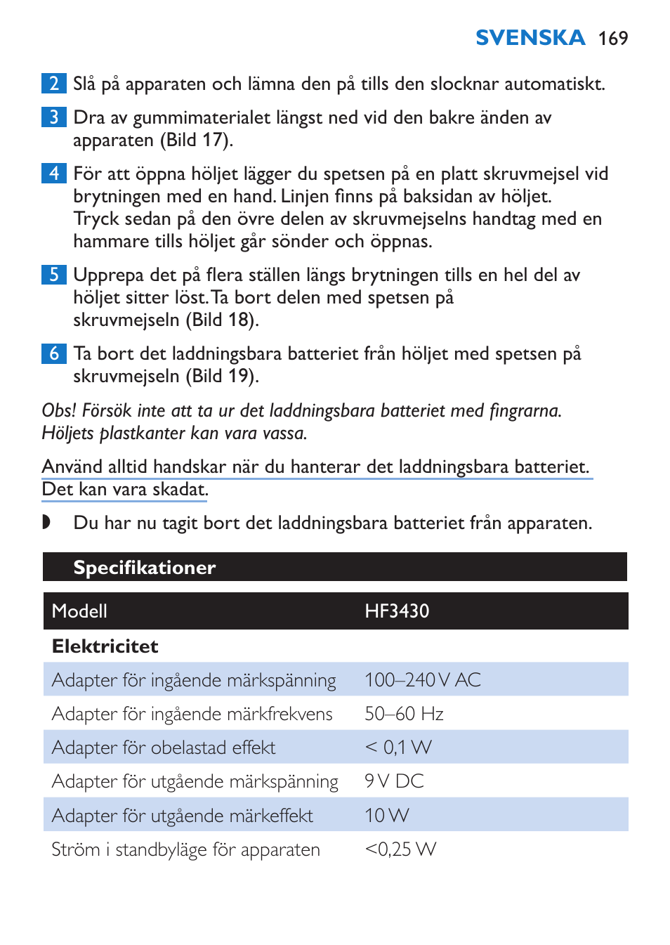 Philips EnergyUp Lampe Energylight User Manual | Page 169 / 176