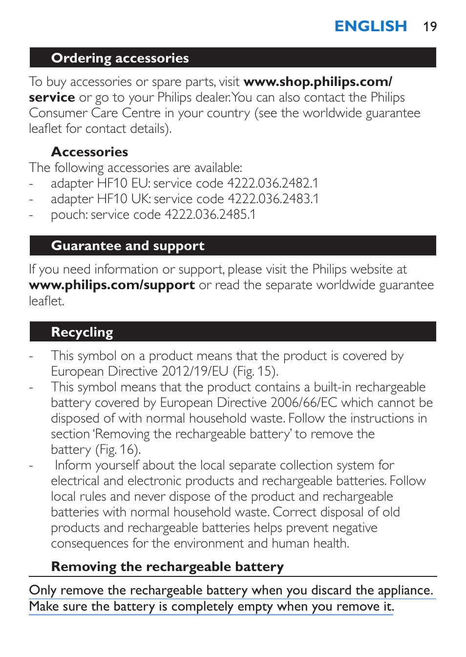 Philips EnergyUp Lampe Energylight User Manual | Page 19 / 176