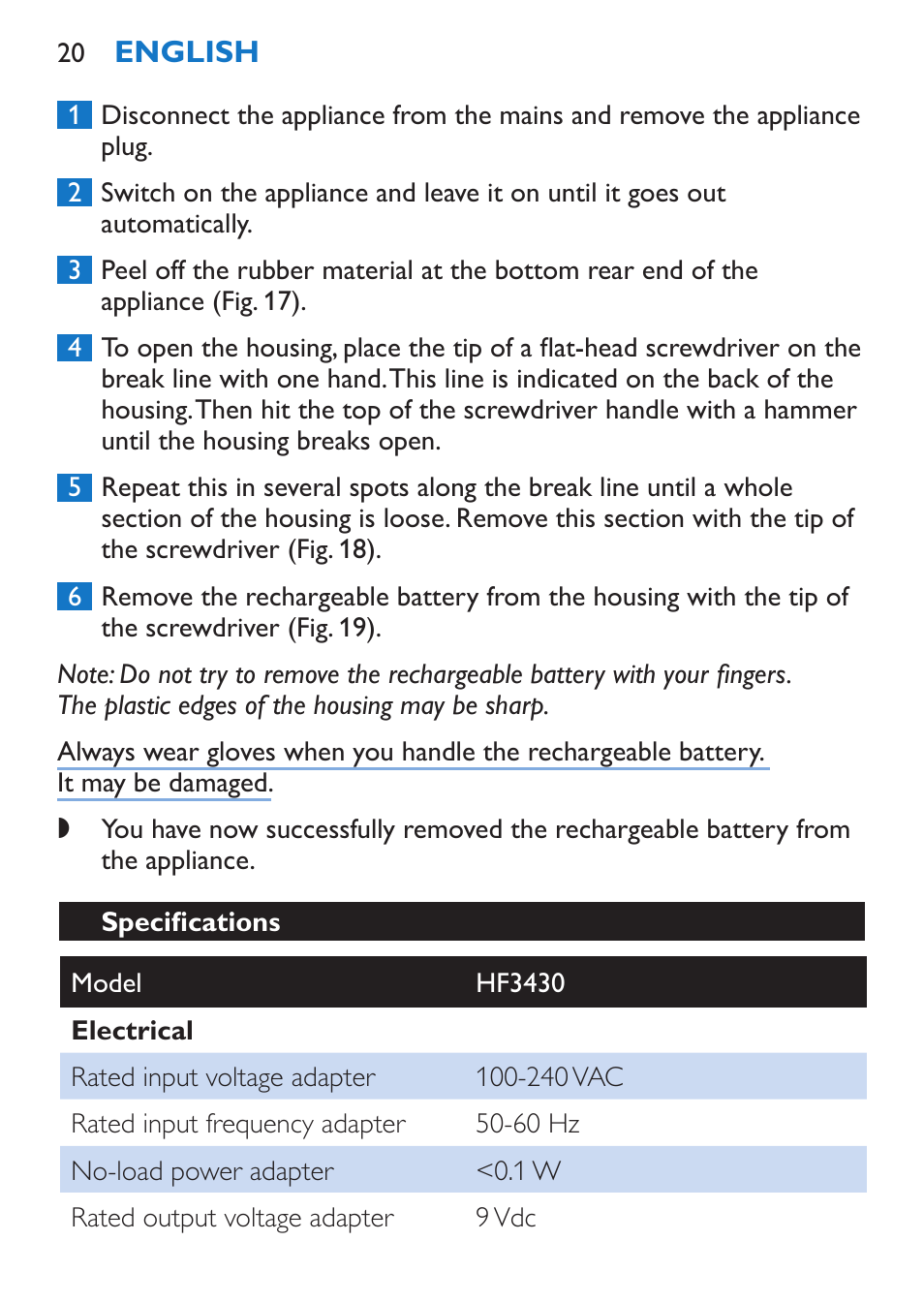 Philips EnergyUp Lampe Energylight User Manual | Page 20 / 176