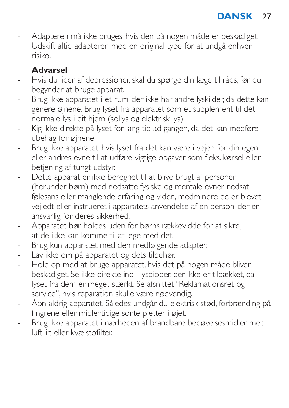 Philips EnergyUp Lampe Energylight User Manual | Page 27 / 176