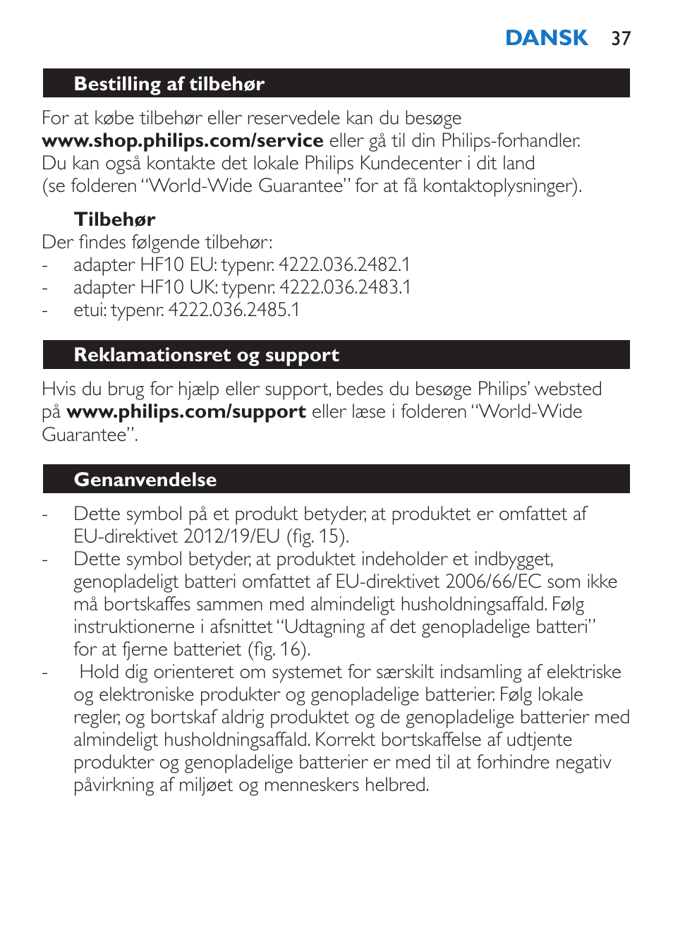 Philips EnergyUp Lampe Energylight User Manual | Page 37 / 176