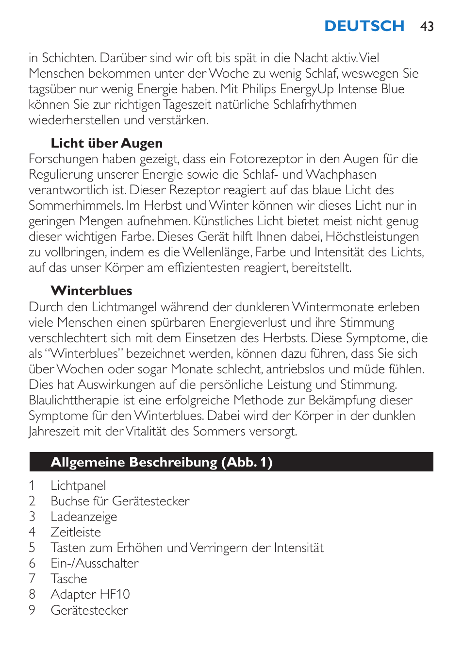 Philips EnergyUp Lampe Energylight User Manual | Page 43 / 176