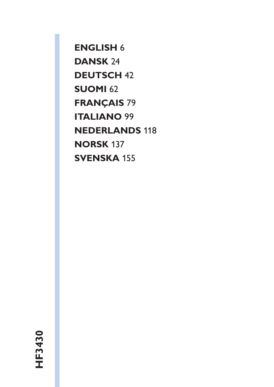 Table of content | Philips EnergyUp Lampe Energylight User Manual | Page 5 / 176