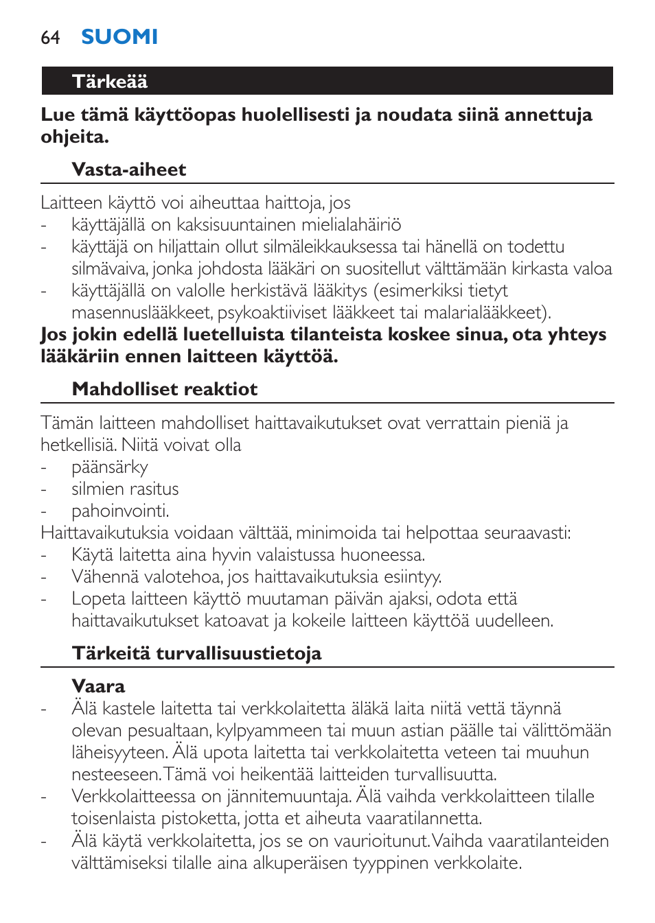 Philips EnergyUp Lampe Energylight User Manual | Page 64 / 176