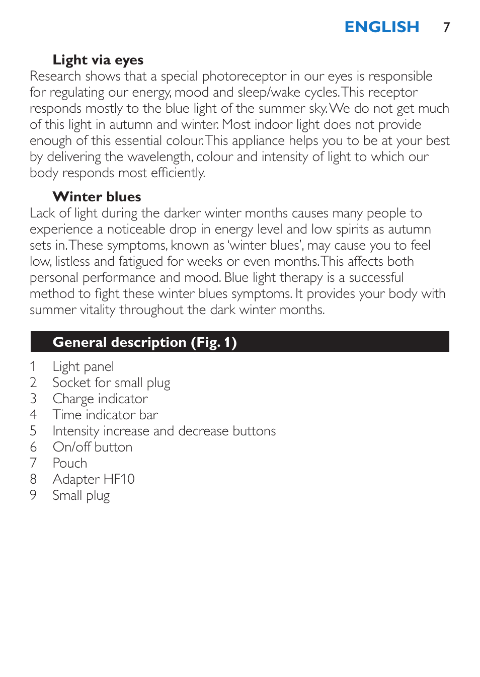 Philips EnergyUp Lampe Energylight User Manual | Page 7 / 176