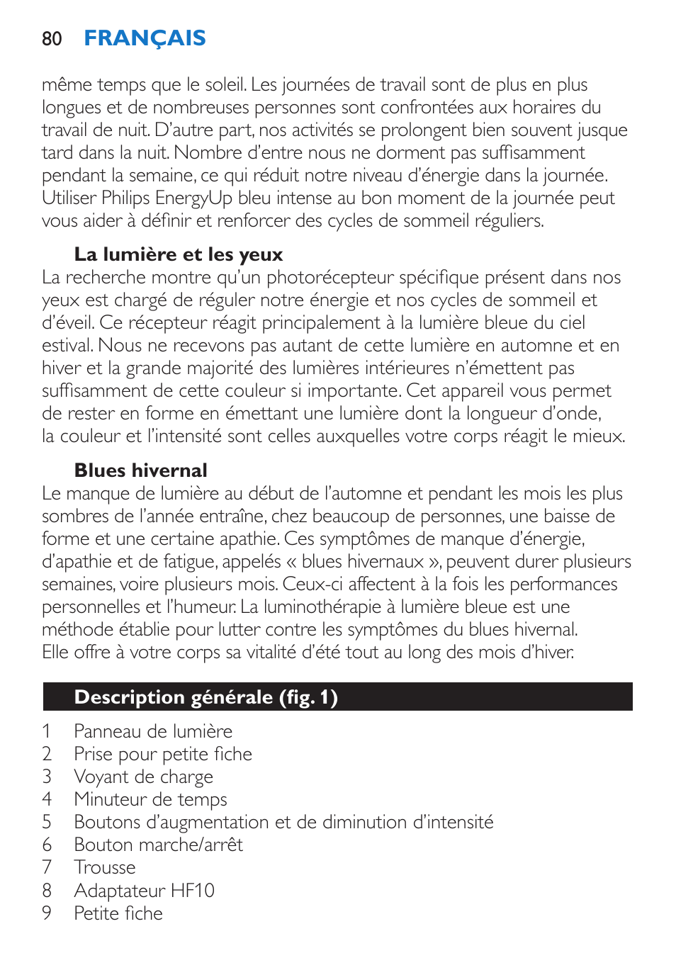 Philips EnergyUp Lampe Energylight User Manual | Page 80 / 176