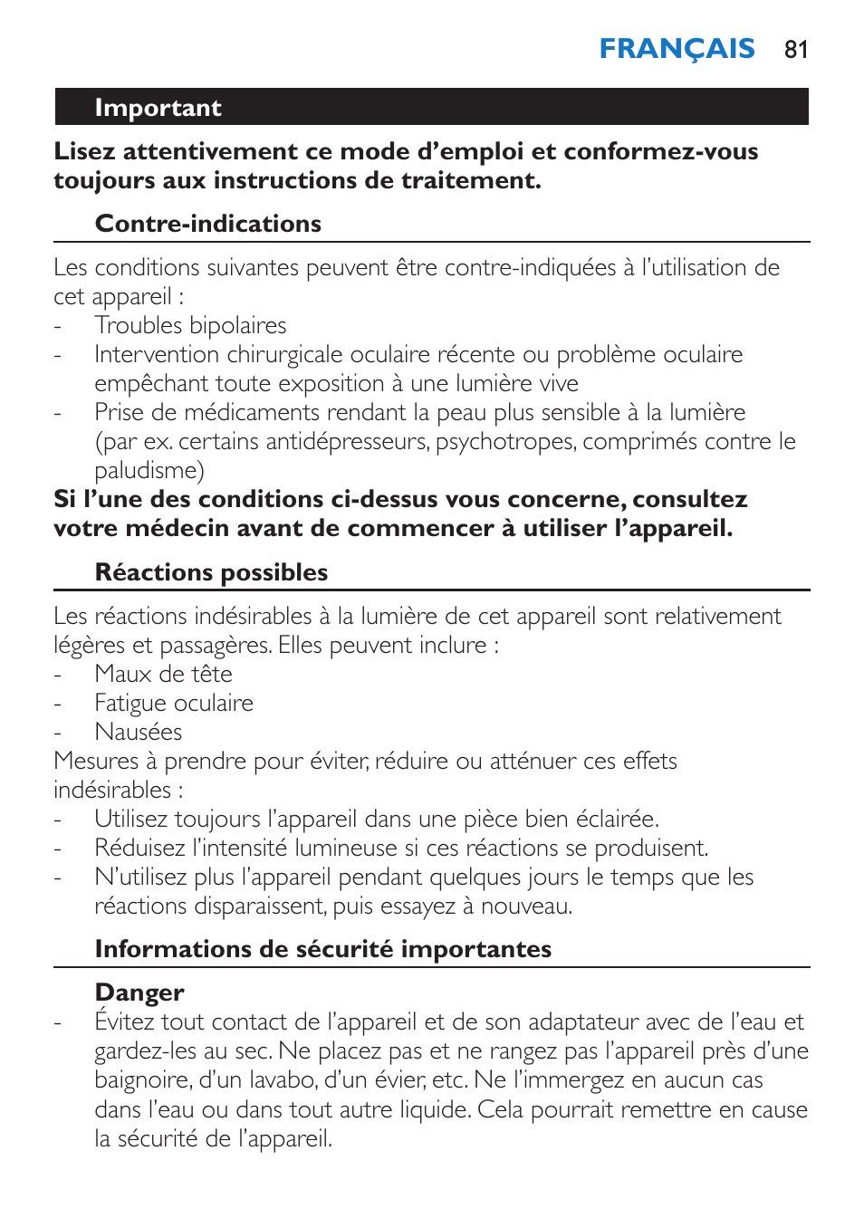 Philips EnergyUp Lampe Energylight User Manual | Page 81 / 176