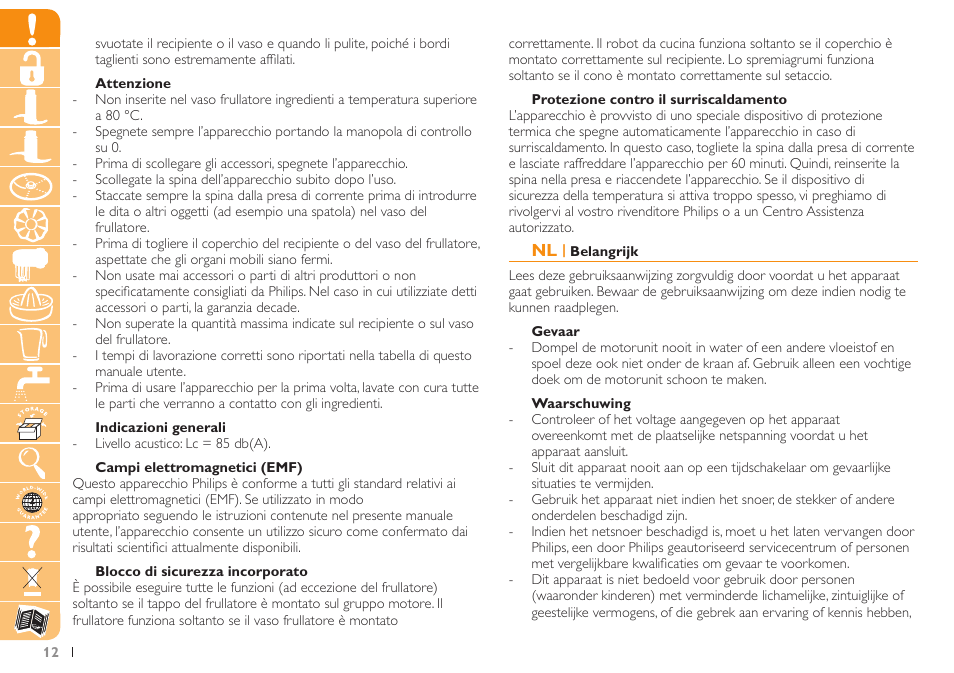 Philips Robot de cuisine User Manual | Page 12 / 108