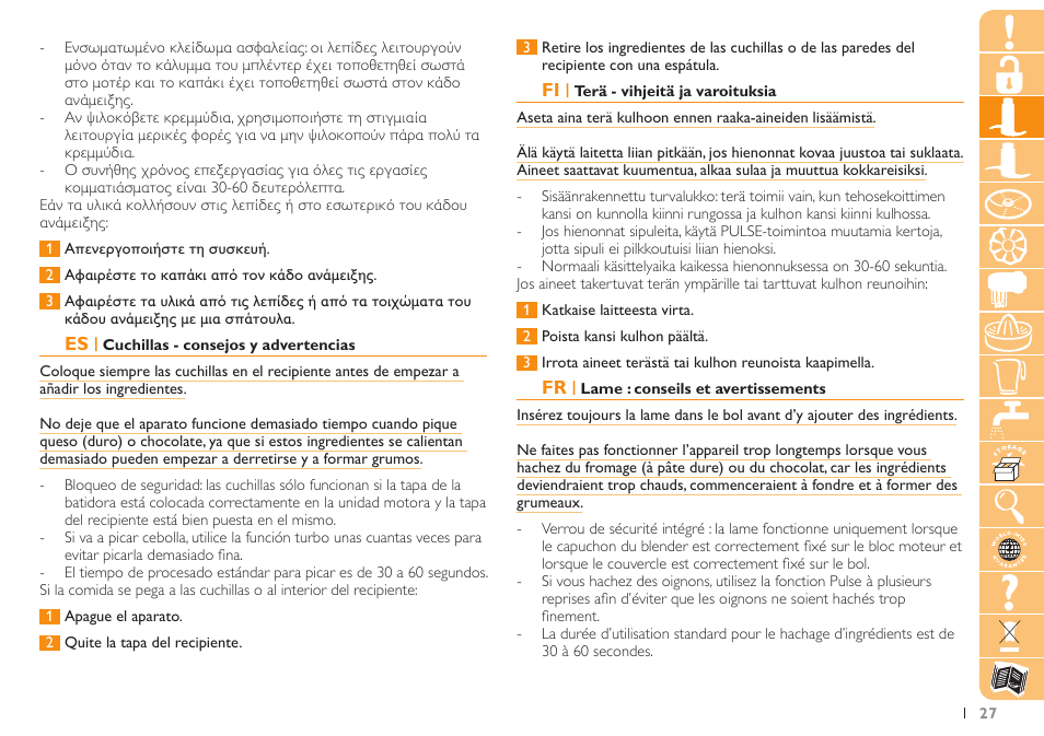 Philips Robot de cuisine User Manual | Page 27 / 108