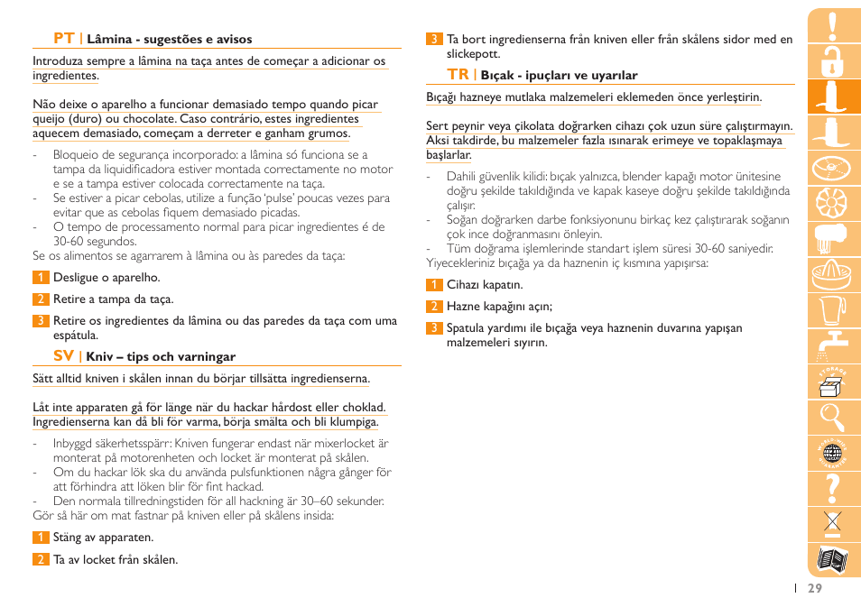 Philips Robot de cuisine User Manual | Page 29 / 108