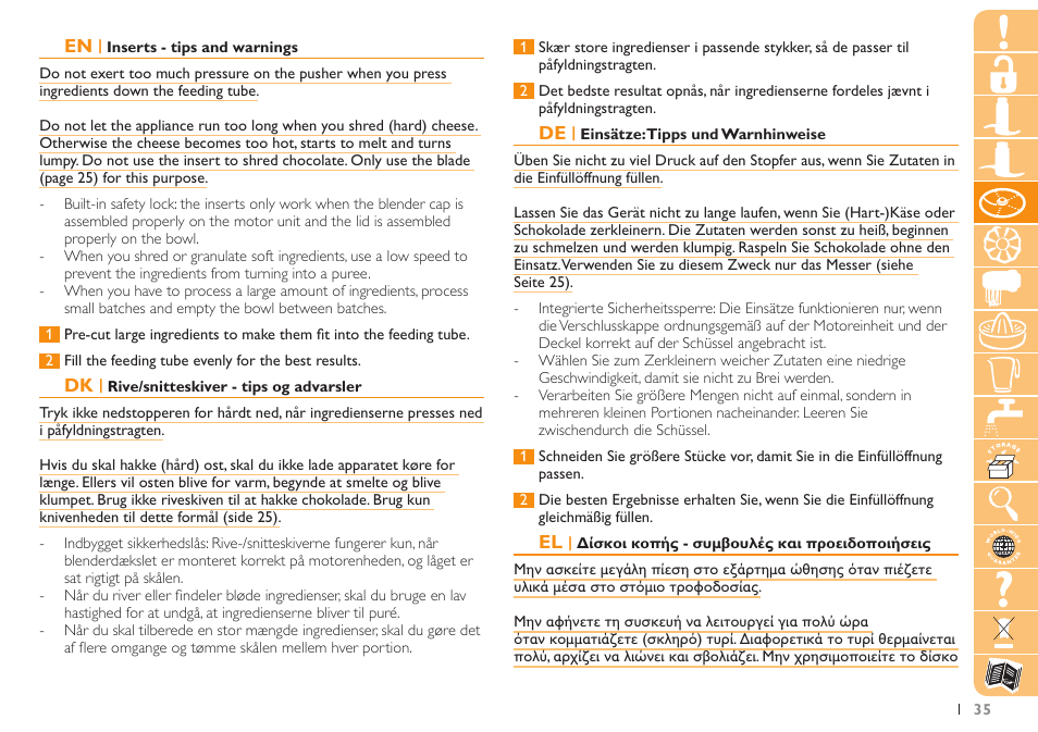 Philips Robot de cuisine User Manual | Page 35 / 108