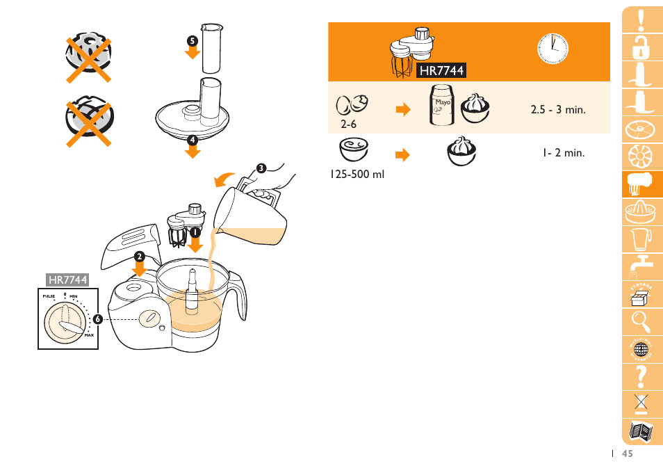 Philips Robot de cuisine User Manual | Page 45 / 108