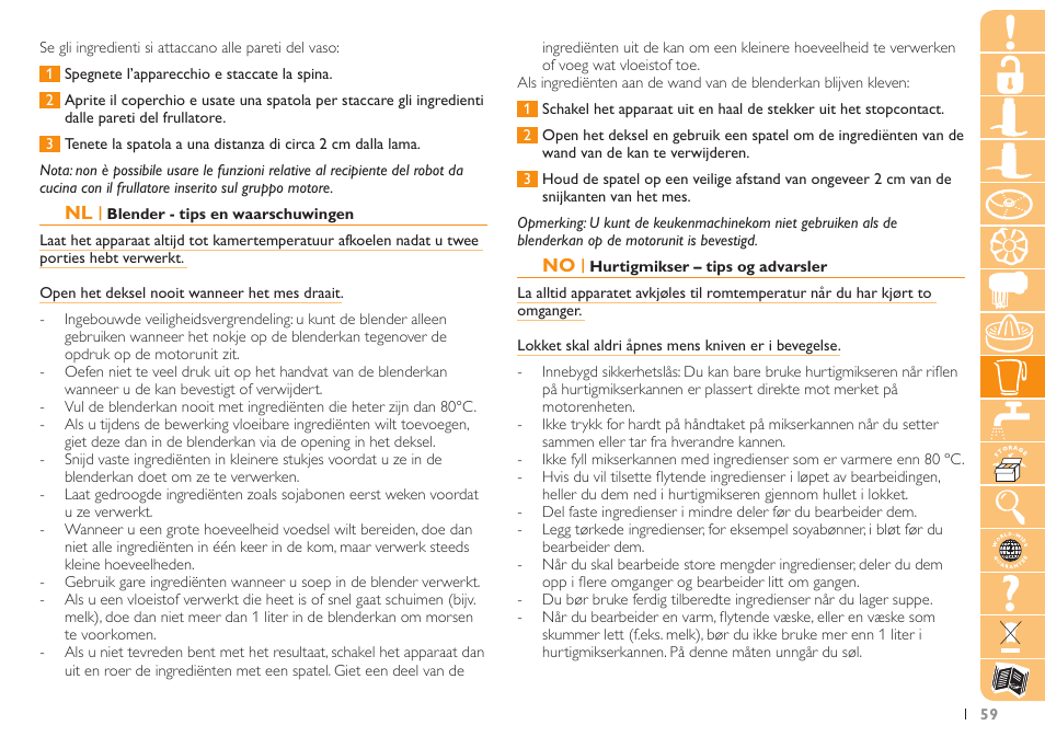 Philips Robot de cuisine User Manual | Page 59 / 108