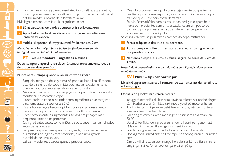 Philips Robot de cuisine User Manual | Page 60 / 108