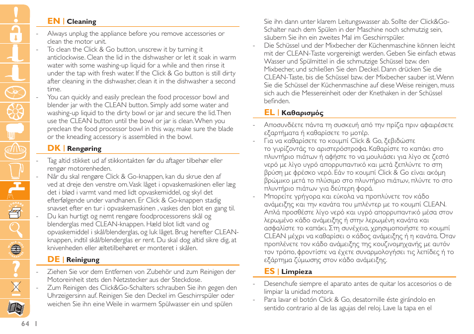 Philips Robot de cuisine User Manual | Page 64 / 108