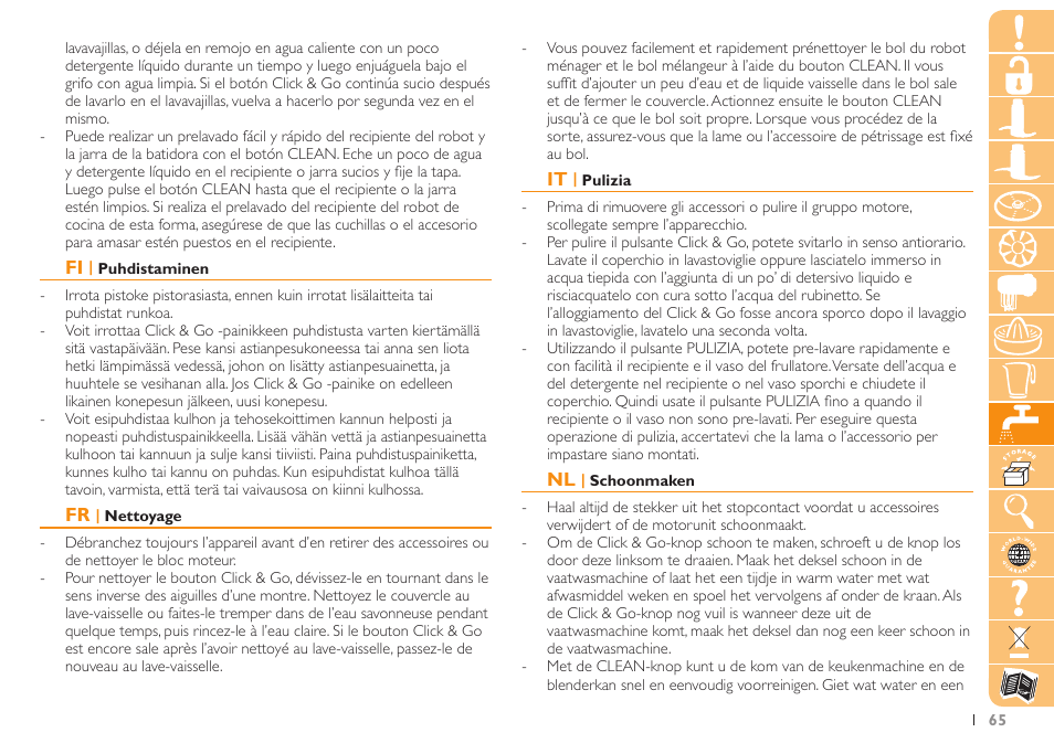 Philips Robot de cuisine User Manual | Page 65 / 108