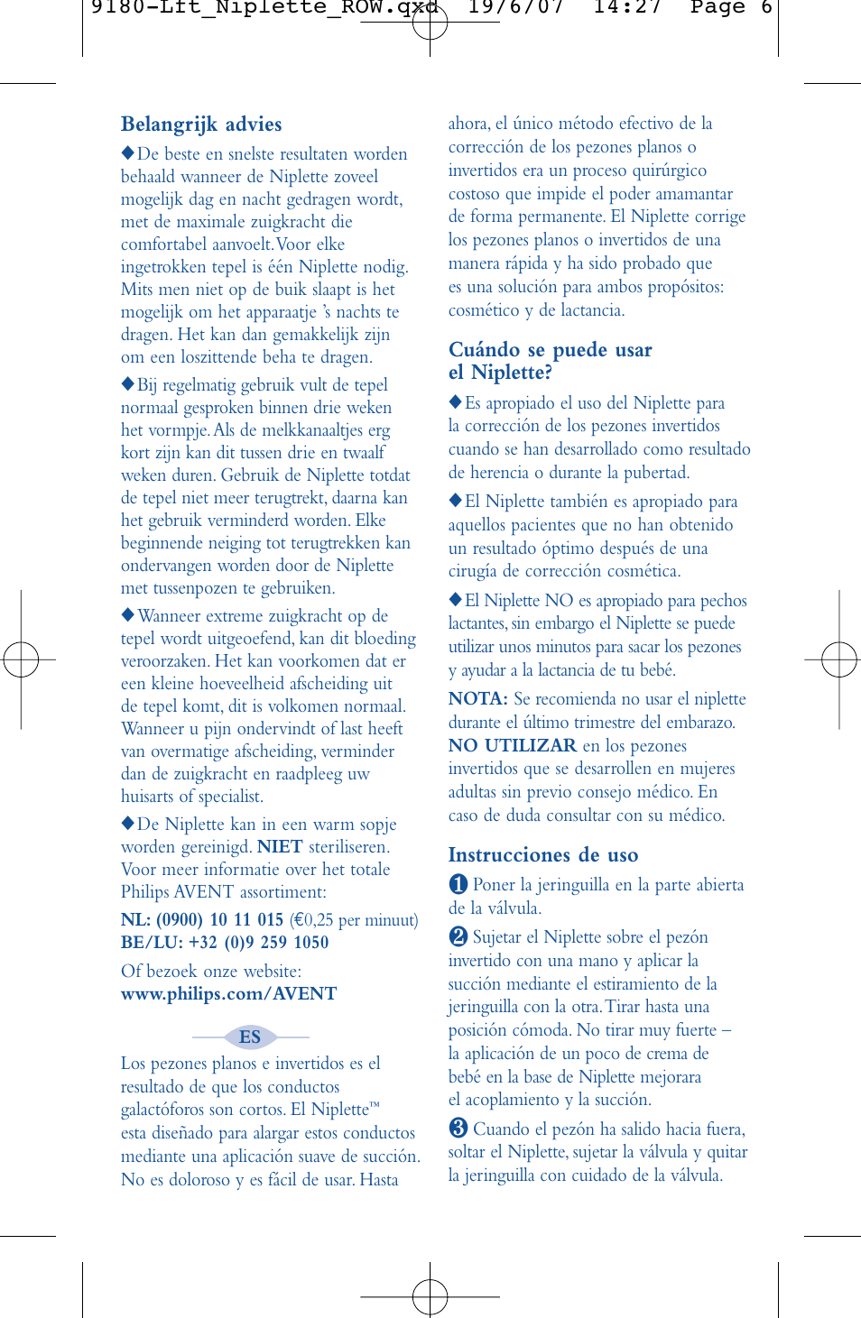 Philips AVENT Niplette User Manual | Page 6 / 14