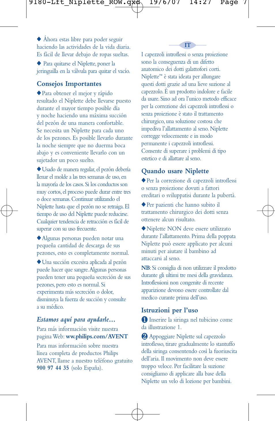 Philips AVENT Niplette User Manual | Page 7 / 14