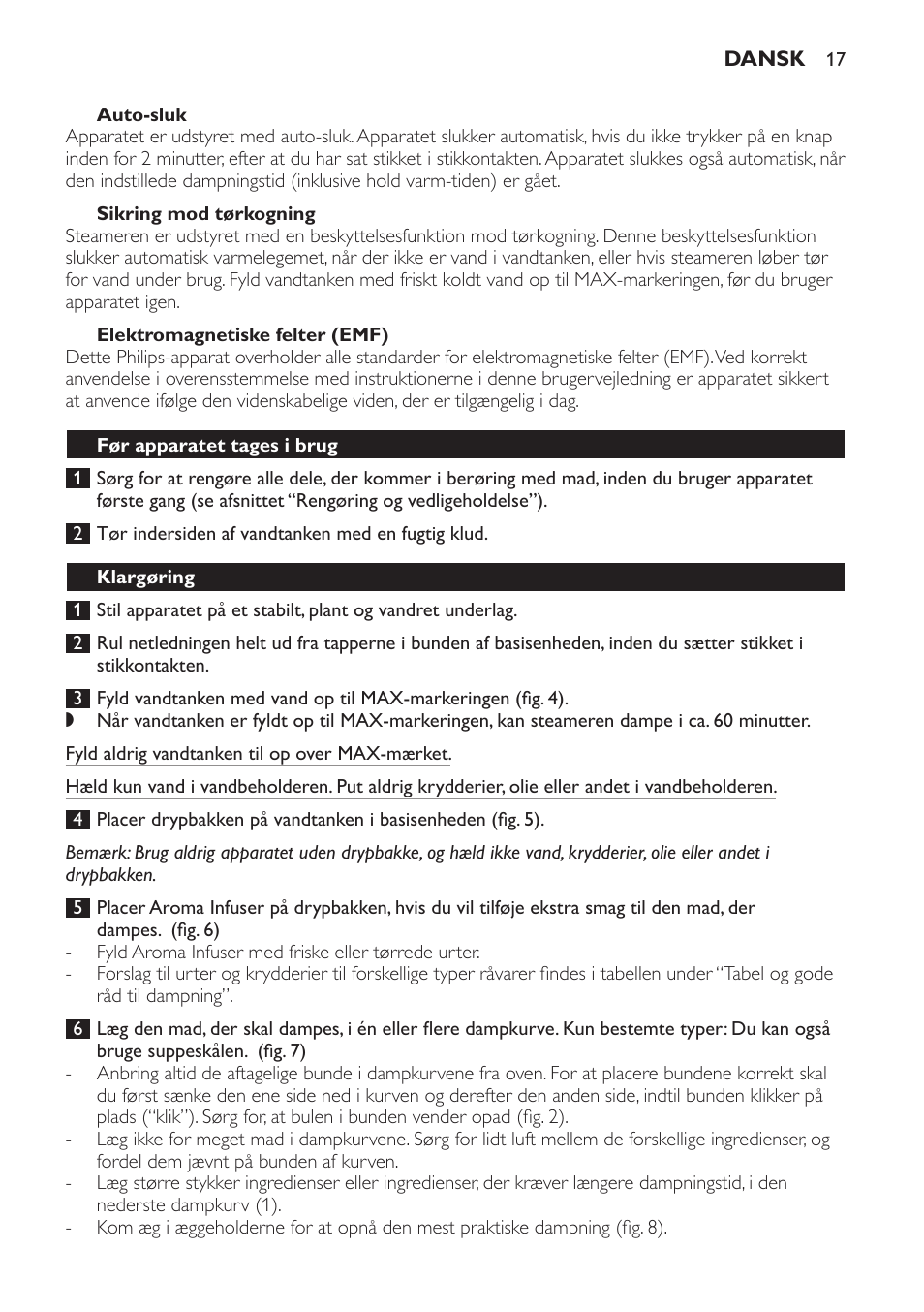 Philips Avance Collection Cuiseur Vapeur User Manual | Page 17 / 96