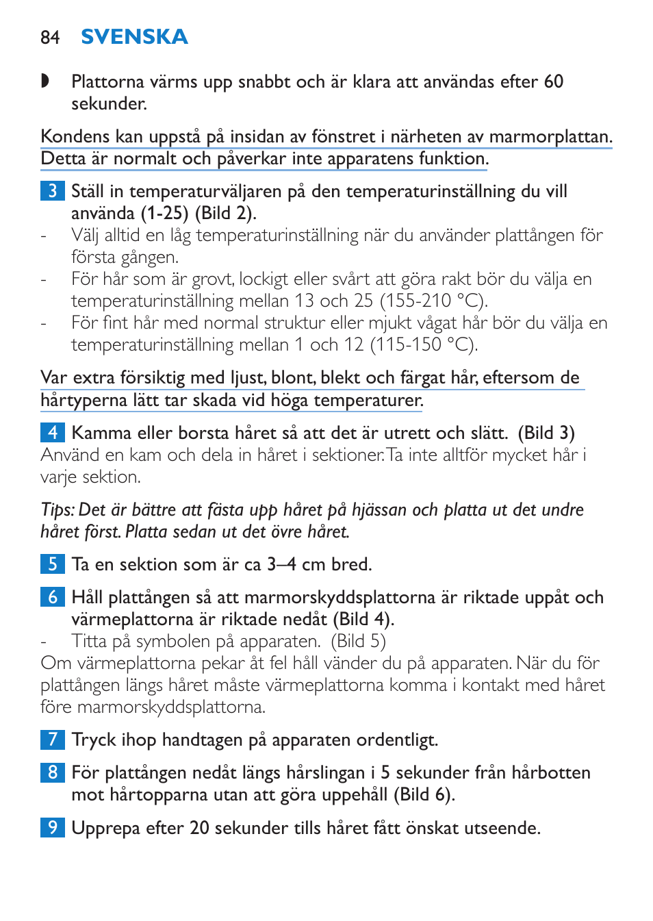 Philips SalonStraight DUO Lisseur User Manual | Page 84 / 96