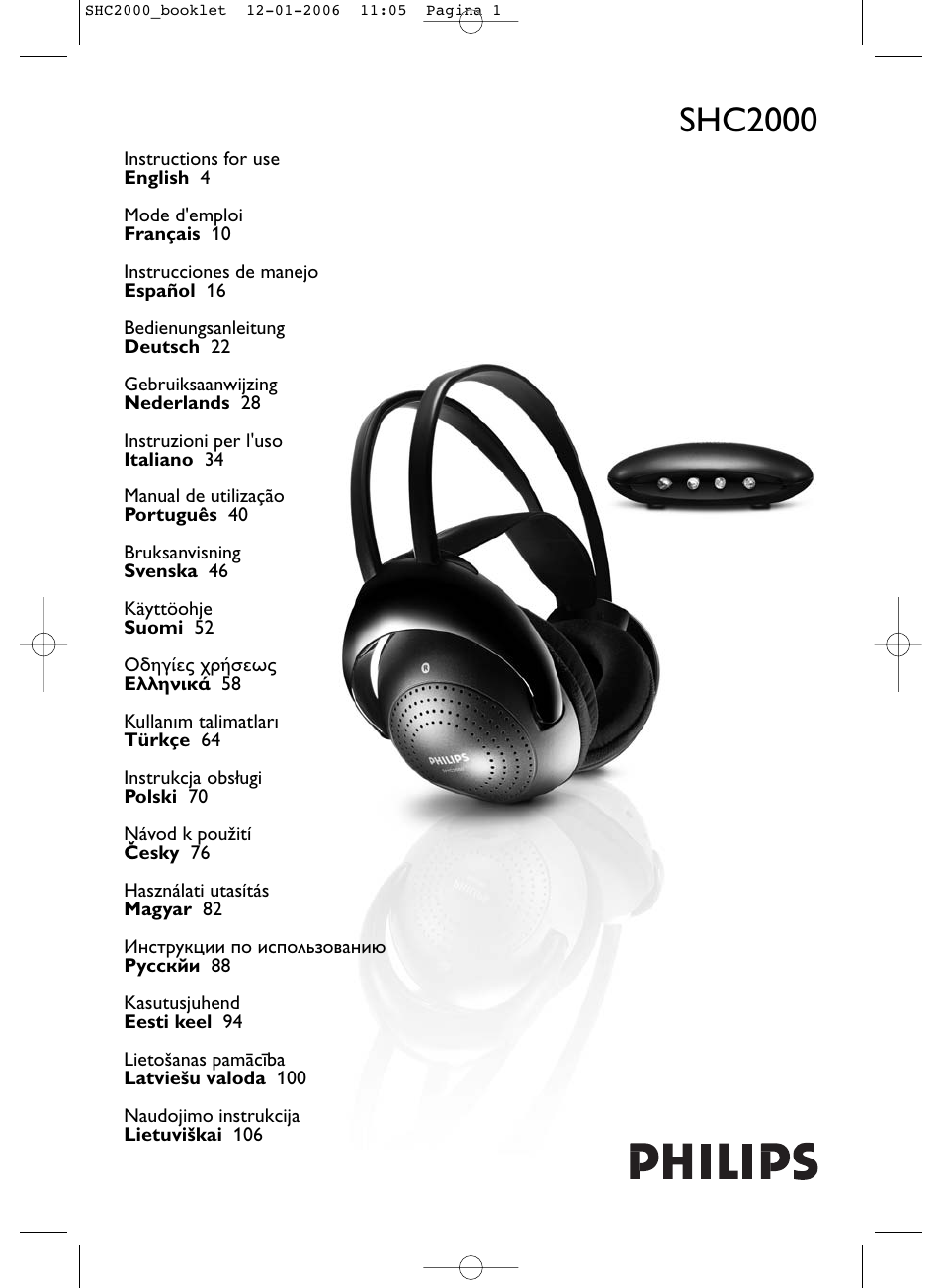 Philips Casque hi-fi sans fil User Manual | 114 pages