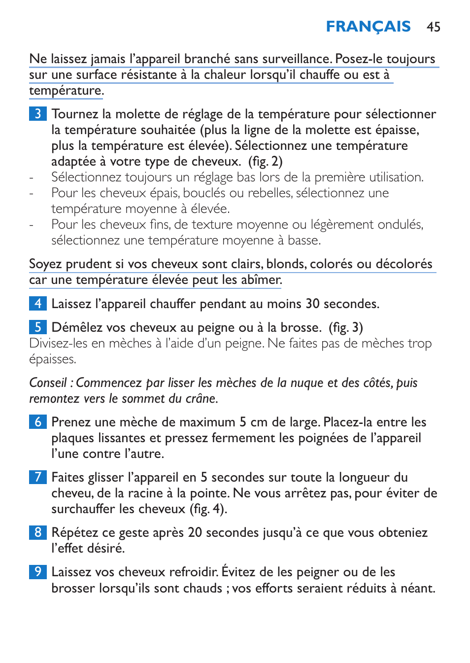 Philips Sèche-cheveux et lisseur User Manual | Page 129 / 168